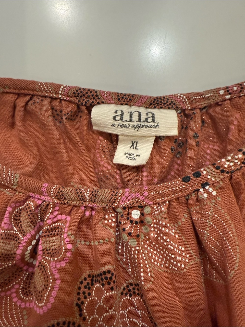 Rust Floral Tank Top - Picture 2 of 2